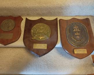 vintage brass naval plaques 