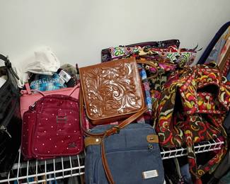 clothes, shoes, purses, bags etc 