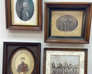 Civil War Military Framed Photographs w Ulysses S. Grant