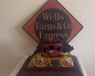 Wells Fargo Stagecoach Sign By Franklin Mint