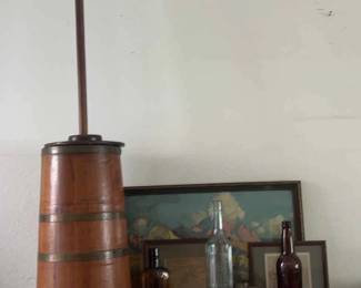 19th Century Butter Churner, Antique Tools And More