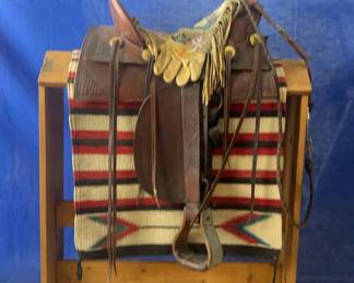 03 Buffalo Bill Era Saddle And Accessories 