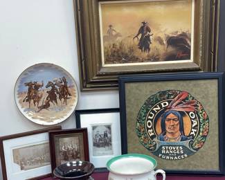 Cowboys Indian Treasures w Remington Plate