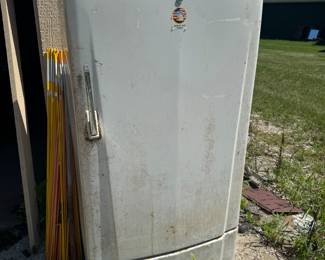 in front of garage. WORKS