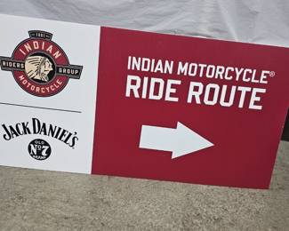 JACK DANIELS INDIAN MOTORCYCLE RIDE ROUTE SIGN
