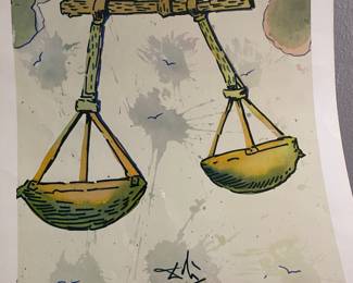 Dali Penn Prints Vintage Zodiac Lithograph
