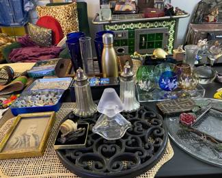 Perfume Bottles ....Vintage Crystal Collectibles ....Stemware....Glassware