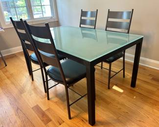 Room and Board dining table and chairs