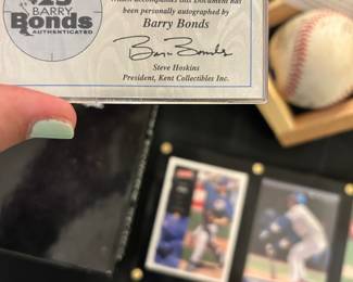 Barry Bonds autographed baseball Certificate of Authenticity