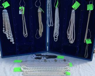 Costume pearl necklaces