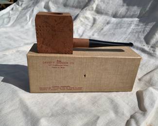 Unique square shaped pipe from David P. Ehrlich Co. - Boston, MA. Pipe maker and tobacconist from 1868-1968. Made of Briarwood. Original box.