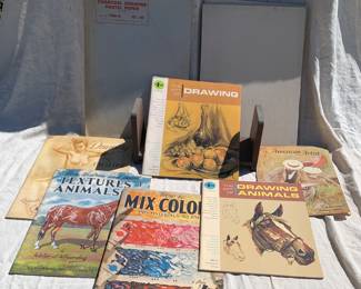 How to draw/paint books, canvas on board and charcoal/pastel drawing paper