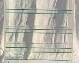 Larger sized countertop display case with single panel slide rear door (acrylic and glass)