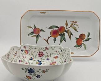Royal Limoges Adriana & Royal Worcester Evesham Dishes