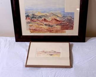 (2) Theresa A Moriarty Numbered 1/1
"Cary on view" pencil and color image 1/1
"Painted desert" 1/1