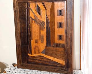 Clayman - Hotel De La Gare - Layered Wood Art