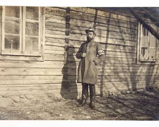 RARE 1915 WWI German RPPC Photo Postcard: IRON CROSS Chaplain, 37th Inf. Div. Eastern Front, Kurrent Script