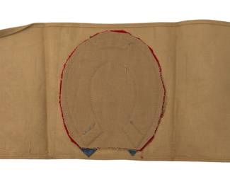 RARE WWI US Army 35th Division "Red Horseshoe" Brassard - Felt AEF Meuse-Argonne, Harry S. Truman Unit