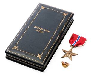 Named & Cased WWII US Bronze Star Medal - Engraved to Ralph S. Clark