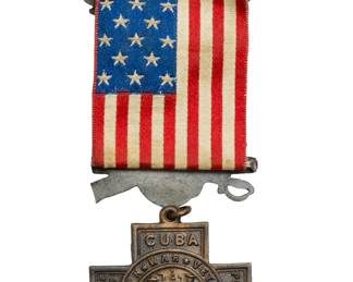 Spanish-American War Veterans Medal, United Spanish War Veterans, Cuba, Philippines, Puerto Rico, 1898-1902, Numbered B54940