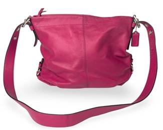 Coach Kristin Leather Shoulder Bag in Magenta (F15064)