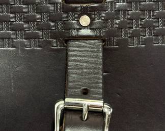 Vintage Brown Leatherworks Southern California Leather Satchel/Motorcycle Bag with Buffalo Nickel Accents