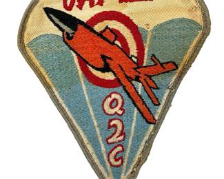 RARE Vintage 1960s USAF Patch Q-2C Firebee Drone CAT III Test Program Cut Edge
