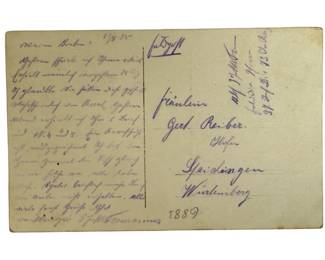 RARE 1915 WWI German RPPC Photo Postcard: IRON CROSS Chaplain, 37th Inf. Div. Eastern Front, Kurrent Script
