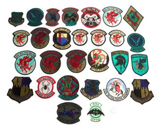 Collection of 28 Vintage US Air Force Patches - Tactical Fighter Squadrons, Training, and Support Units - Vietnam Era & Beyond