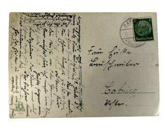1934 Third Reich Postcard from REICHSSPORTFÜHRER'S Home, Berchtesgaden - Sent Weeks After RÖHM PURGE - Mentions Hitler's Proximity