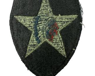 Original WWII US Army 2nd Infantry Division "Indianhead" Patch - ETO Battle of the Bulge