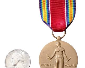 Cased US World War II Victory Medal Set, Mint in Original 1946 Dated Box