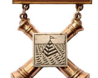 WWI U.S. Army Coast Artillery Corps Named Expert Gunner Badge - 77th Co.