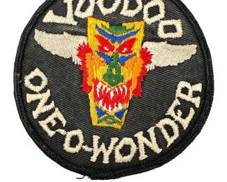Vintage Vietnam War Era USAF F-101 Voodoo Patch "One-O-Wonder" Morale Patch Merrowed Edge