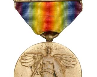 WWI Victory Medal with Defensive Sector Clasp: Great War for Civilization Allied Forces Commemorative