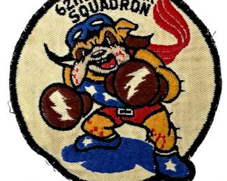Vintage Korean War Era USAF 62nd Fighter Squadron Patch - WWII 56th FG "Zemke's Wolfpack" Lineage