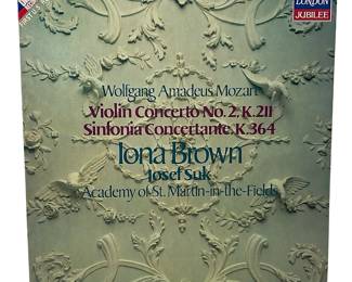 Mozart Violin Concerto No. 2, Sinfonia Concertante K.364 - Iona Brown, Josef Suk, Academy of St. Martin-in-the-Fields - London Jubilee Vinyl LP