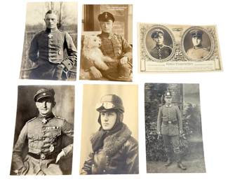 Rare WWI German Photograph Lot - Fighter Pilot Portraits, Possible Aces, Von Bülow, Ritter von Tutschek, Ca. 1914-1918