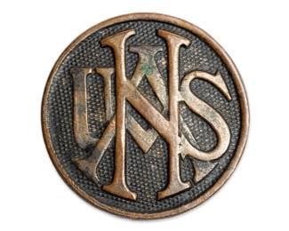 WWI U.S. National Army (USNA) Intertwined Letters Collar Disc Enlisted Screw-back