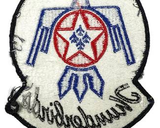 Vintage 1960s USAF Thunderbirds Patch - F-100 Super Sabre Era - Cut Edge