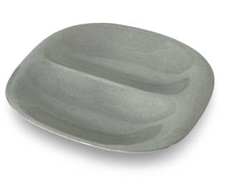 Vintage Russell Wright American Modern Divided Serving Dish, Granite Gray, Mid-Century Modern