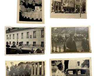 Rare Grouping of Six Original WWII German Photos - Nazi Officials, Military Personnel, Propaganda, and Candid Moments