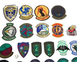 Large Vietnam & Cold War USAF Patch Collection (26 pcs) - Wild Weasel, Jolly Green, Fighter & Recon Squadrons