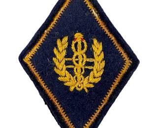 WWII Free French Colonial Troops Medical Insignia - Troupes Coloniales Badge - WW2 Era - Déposé Marked