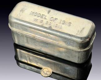 Original WWI U.S. Army Model 1916 Bacon Can - Dated 1918