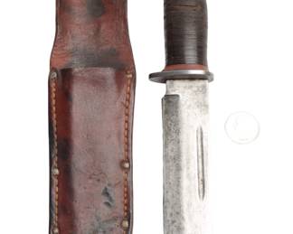 Historic WWII US Navy KIA Sailor's Named Cattaraugus 225Q Fighting Knife - ID'd to David Johnson, USS Cassin Young (Okinawa, 1945)