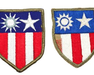 Lot of 2 Original WWII US Army CBI China-Burma-India Theater Patches - US Made & Theater Made