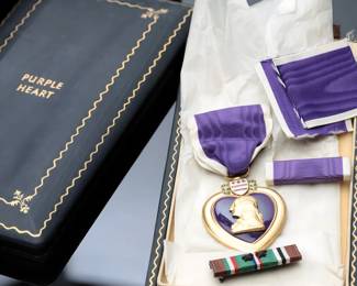Named WWII Killed in Action (KIA) Cased Purple Heart Medal - T/Sgt Kapnick, USAAF Bomber Crew