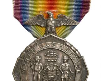 WWI Delaware World War Service Medal Awarded to H.E. Clark 1923