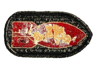 WWII US Army Bomb Disposal Patch - Red Bomb Ordnance Qualification Badge - WW2 UXB